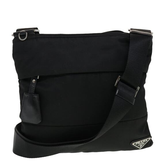 PRADA Shoulder Bag Nylon Black - Picture 1 of 13